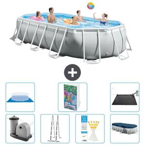 Piscina ovale con struttura a telaio Prism - 503x274x122 cm - 6 pezzi - Modello S562