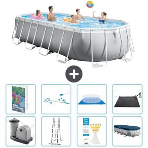 Piscina fuori terra ovale "Prism Frame" - 610x305x122 cm - Kit composto da 7 elementi - Modello S583