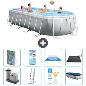 Piscina ovale con struttura Prisma - 610x305x122 cm - 7 pezzi - Modello S619