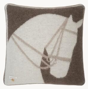 Cuscino in lana neozelandese fatto a mano Multi Horse