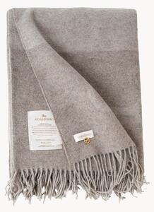 Coperta in misto lana e cashmere Camel & Beige