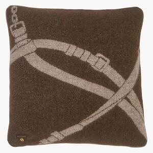 Cuscino in lana con motivo jacquard intrecciato Halter