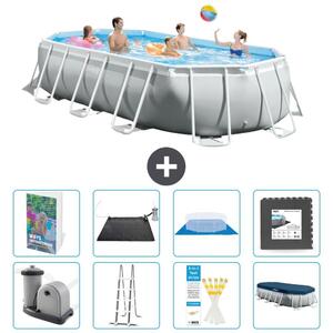 Piscina a forma ovale con struttura Prisma - 503x274x122 cm - 7 pezzi - Modello S543