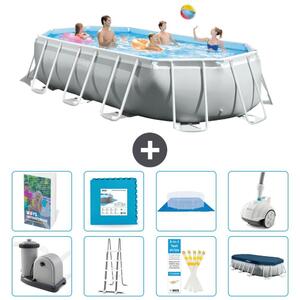Piscina ovale con struttura Prism - 503x274x122 cm - 7 pezzi - Modello S531