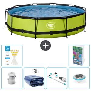 Piscina gonfiabile rettangolare - 360x76 cm - Kit di 5 pezzi - Modello S204