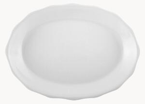 Piatto da portata ovale in porcellana Blanc