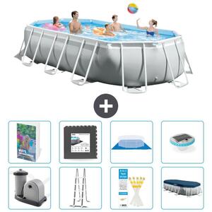 Piscina ovale con struttura Prism - 503x274x122 cm - 7 pezzi - Modello S608