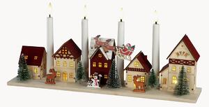 Decorazione natalizia a LED in legno di pioppo con funzione timer Street
