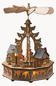 Decorazione natalizia in legno di lime a LED Village