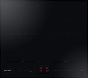 Samsung Piano Cottura Induzione 4 Fuochi Larghezza 60 cm Dual Flex Zone in Vetroceramica colore Nero - NZ64B5066FK/U1 Slim Fit 60cm