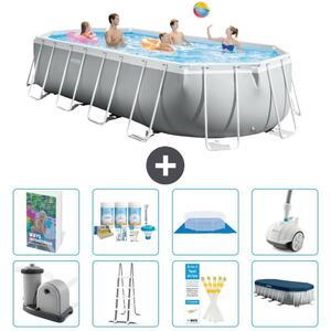 Piscina fuori terra ovale "Prism Frame" - 610x305x122 cm - Kit composto da 7 elementi - Modello S658