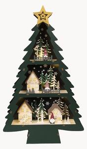 Decorazione natalizia a LED in legno di pioppo con funzione timer Christmas Tree