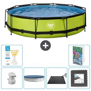 Piscina gonfiabile rettangolare - 360x76 cm - Set da 5 pezzi - Modello S195