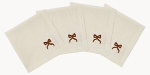 Set di 4 tovaglioli fatti a mano Bow