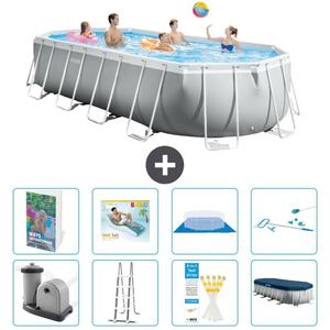 Piscina ovale con struttura Prisma - 610x305x122 cm - 7 pezzi - Modello S618