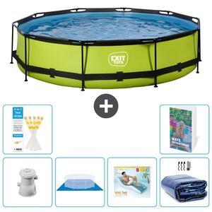Piscina fuori terra - Modello Rund - 360x76 cm - Kit composto da 5 elementi - Serie S345