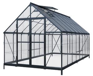Serra da giardino in policarbonato Aurora 2,4 x 3,6 m CoverTech nero