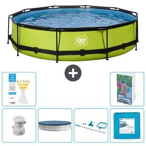 Piscina gonfiabile rettangolare - 360x76 cm - Set da 5 pezzi - Modello S191