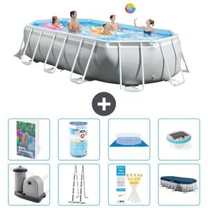 Piscina fuori terra ovale con struttura Prism - 503x274x122 cm - 7 pezzi - Modello S622