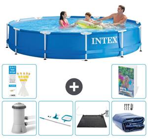 Piscina fuori terra a struttura - 366x76 cm - 5 elementi - acciaio S235