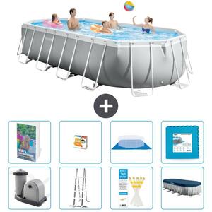 Piscina fuori terra ovale "Prism Frame" - 610x305x122 cm - Kit composto da 7 elementi - Modello S570
