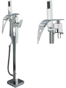 Miscelatore per vasca, doccetta, design contemporaneo, cromo