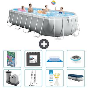Piscina fuori terra ovale "Prism Frame" - 610x305x122 cm - Kit composto da 7 elementi - Modello S608