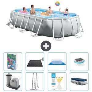 Piscina a forma ovale con struttura Prisma - 503x274x122 cm - 7 pezzi - Modello S598