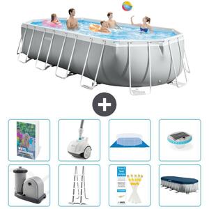Piscina ovale con struttura a telaio Prism - 610x305x122 cm - 7 pezzi - Modello S552