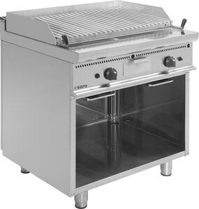 Griglia a gas con pietra lavica modello E7/Bs1Ba, dimensioni: L 400 x P 700 x H 850