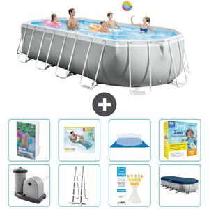 Piscina ovale con struttura Prism - 610x305x122 cm - 7 pezzi - Modello S639