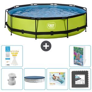 Piscina gonfiabile rettangolare - 360x76 cm - Set da 5 pezzi - Modello S223