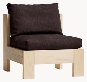 Poltrona lounge in legno di pino con cuscini in lana Icon
