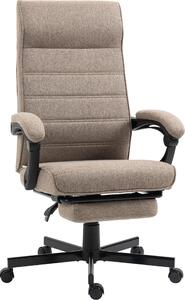 Vinsetto Sedia da Ufficio Ergonomica ad Altezza Regolabile con Poggiapiedi e Seduta Imbottita, 68x67x109-119cm, Marrone