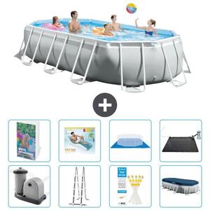 Piscina a forma ovale con struttura Prisma - 503x274x122 cm - 7 pezzi - Modello S567