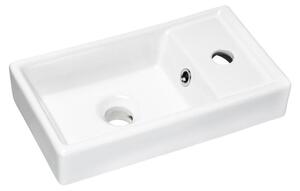 Lavabo in Vetroceramica VEDEA 40 cm, bianco lucido