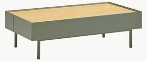 Tavolino da salotto con piano in legno di quercia Arista