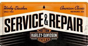 Cartello in metallo Harley-Davidson - Service Repair, (50 x 25 cm)
