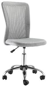 Vinsetto Sedia da Ufficio Ergonomica Senza Braccioli in Tessuto a Rete, Altezza Regolabile e 5 Ruote, Grigio