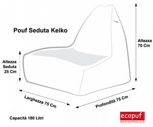 Pouf poltrona a sacco seduta keiko s modern design in microfibra