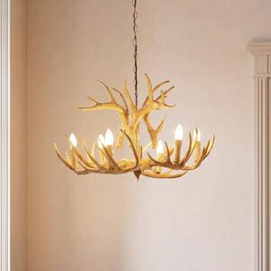 Lampada a sospensione Fibi Lindby, dimmerabile, Marrone / Ruggine, Soggiorno / Sala da pranzo, Plastica, Campagna / Rustiche, Lampada a sospensione