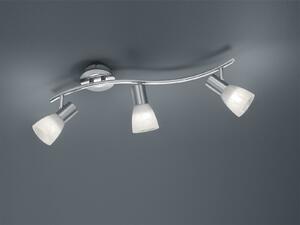 Faretto da soffitto orientabile a 3 luci LED in nichel opaco per soggiorno interno