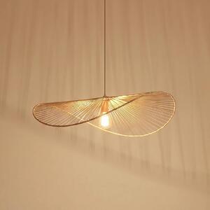Lampada a sospensione Valdorin Lindby, dimmerabile, Crema / Ambra, Soggiorno / Sala da pranzo, Carta / Lunolit / Lunopal, Moderno, Lampada a sospensione