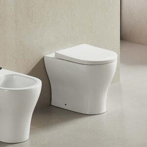Kamalu wc filomuro in ceramica rimless con copriwc softclose | giuly