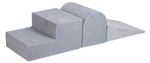 Gioco per psicomotricità grigio chiaro in velluto 3 pz altezza totale 30 cm 45x143 cm Montessori – Meowbaby