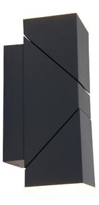 Lampada da esterno a LED, 2 luci, Up & Down, dimmerabile, metallo, nero