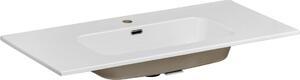 Lavabo Da Appoggio Monocomparto 100 Cm – Bianco Lucido