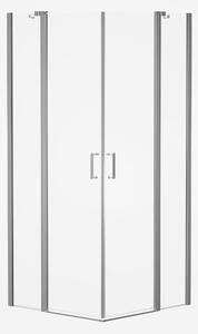 Cabina doccia 90x90 MARWELL Neptun II ingresso angolare cromato - 90x90x195cm - doccia in vetro con ingresso angolare - con porta girevole - profili in alluminio di alta qualità