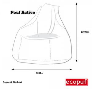 Active pouf poltrona sacco design moderno in morbido tessuto pile di velluto