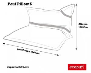 Pouf cuscino s poltrona sacco in oxford 600d 100% waterproof 100x140